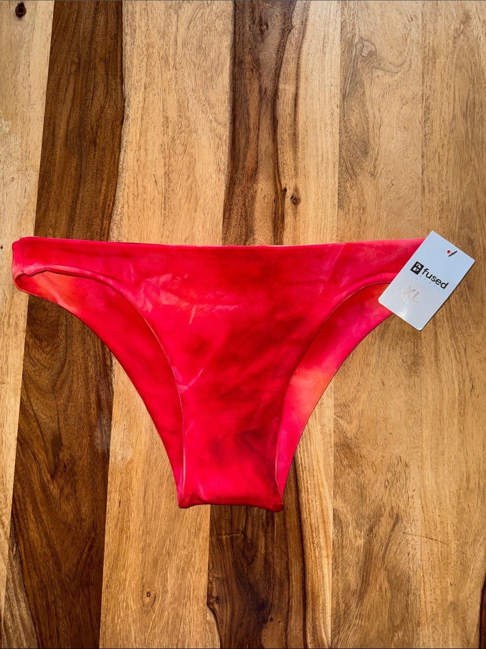 NWT Fused Hawaii Red And Orange Tie Dye Bikini Bottom